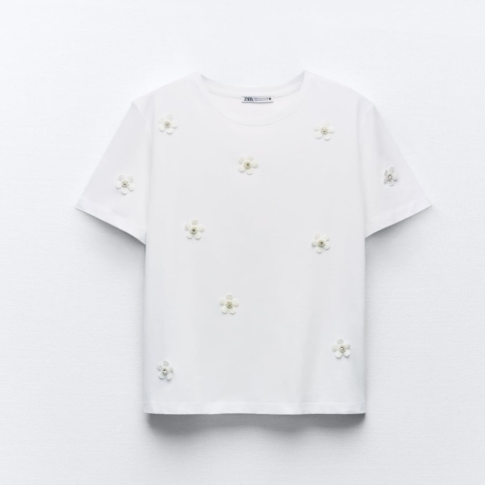 Zara flower cotton tshirt